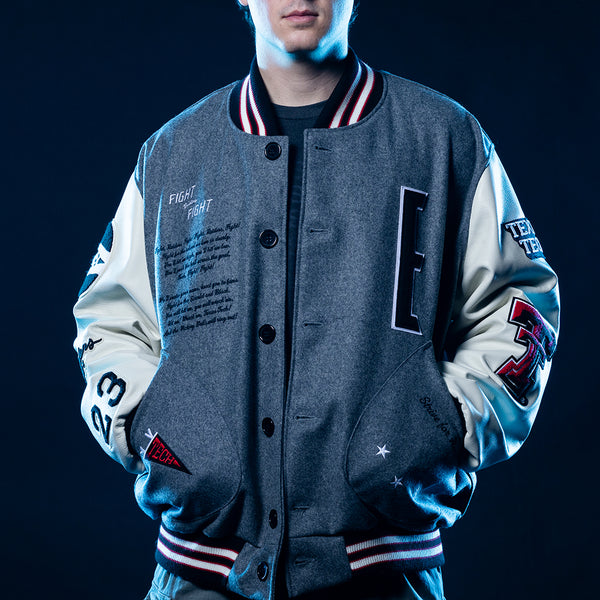 Giacca Letterman Texas Tech™ x Settlemier’s Edizione Limitata (Grigia)