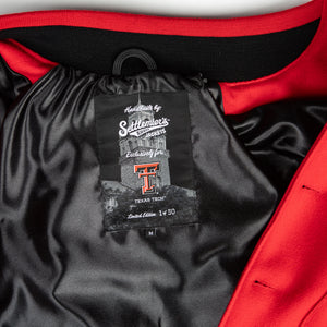 Texas Tech™ x Settlemier's Limited Edition Letterman Jacket in Scarlet
