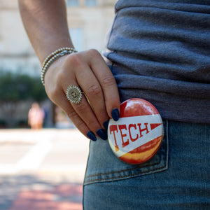 Texas Tech™ Vintage Pennant Buttons (Glossy Finish)