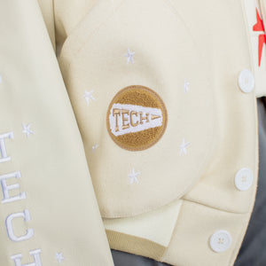 Texas Tech™ x Settlemier's Limited Edition Letterman Jacket in Cream
