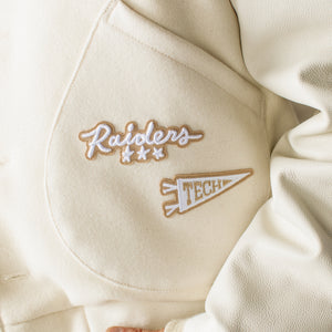 Texas Tech™ x Settlemier's Limited Edition Letterman Jacket in Cream
