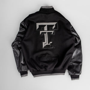 Texas Tech™ x Settlemier's Limited Edition Letterman Jacket in Black