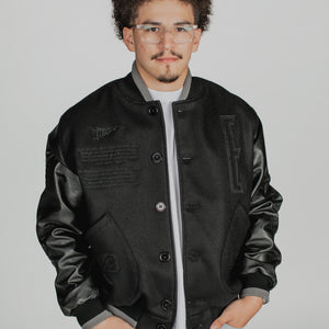 Texas Tech™ x Settlemier's Limited Edition Letterman Jacket in Black