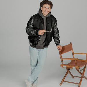 Texas Tech™ x Settlemier's Limited Edition Letterman Jacket in Black