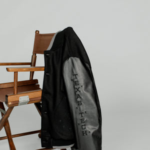 Texas Tech™ x Settlemier's Limited Edition Letterman Jacket in Black
